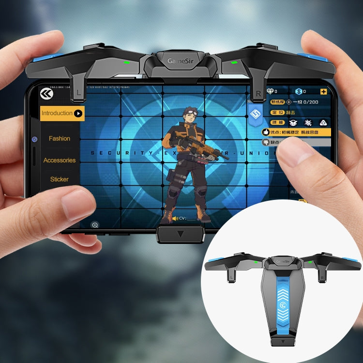 GameSir F4 Condensatore fisico pieghevole a forma di ala d'aquila Gamepad compatibile con dispositivi di sistema IOS e Android, F4 GameSir F4 Condensatore fisico pieghevole a forma di ala d'aquila Gamepad compatibile con dispositivi di sistema IOS e Android, F4